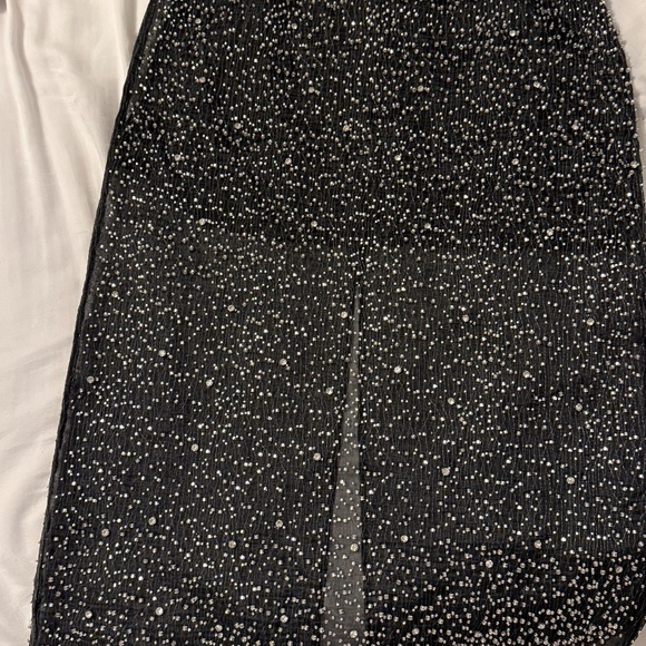 NWT H&M Limited edition Holiday 2024 collection Women Embellished Organza skirt - Picture 8 of 9